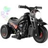 COSTWAY Moto Elettrica per Bambini con Creatore di Bolle, Auto a Bolle per Bambini da 6V, Pulsante Musicale, Faretto a LED, Capacità di 30 kg, per Bambini 3+ anni (Nero)