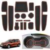 SKTU Tappetino in Gomma per Dacia Jogger 2021-2024 Tappetino antiscivolo per Console Centrale, Porta Bicchieri, Portabicchieri (Orange)