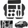 GAFAT Compatibile con Toyota C-HR 2024 2025 2026 Hybrid PHEV (Benzina) Tappetini Antiscivolo, CHR ii 2027 Tappetino Gomma per Console Centrale, Cuciture Porte, Accessori su Misura (Nero1)