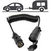 Techfection 7-7 Poli Spiral Cavo Rimorchio 3m Cavo di prolunga Rimorchio Spina E Presa Cavo Adattatore Rimorchio Cavo Rimorchio Rimorchio Estensione Cavo per Rimorchio Barca Caravan Portabici Camion Trattore