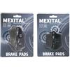 MEXITAL Pastiglie freno Anteriori + Posteriore per CR 125 R/CR 250 R/CR 500 R (95-01)/CRF 230 L/M (08-10)/SL 230 Free Landsports (97-01)/CRM 250 Active Radial (97-98)/NX4 Falcon (02-05)