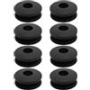 ECSiNG Set di 8 clip di fissaggio per tappetini auto rotondi di fissaggio per tappetini per pavimenti, clip di fissaggio compatibili con Volvo, compatibili con Mazda, nero