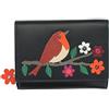 Mala Leather Portafoglio Compatto Da Donna Collezione ROBIN Di Mala Leather Con Protezione RFID 3408_97 Nero