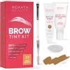 RB RENATA BEAUTY Renata Beauty Kit Tinta Sopracciglia - Set per la colorazione di sopracciglia - Kit tinta 3 in 1 con colore, attivatore, pennello - fino a 30 utilizzi [Marrone Chiaro]