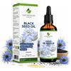 naturoleum OLIO di NIGELLA Biologico, Puro e Naturale, Spremuto a Freddo, Extravergine - cura nutriente per pelle, viso e capelli. Vegan