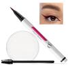 Boobeen Set di eyeliner rosso e gel trasparente per sopracciglia, eyeliner liquido colorato, crema per sopracciglia, impermeabile per tutto il giorno, pennello per sopracciglia incluso