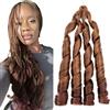 S-noilite French Curl Braiding Hair 60cm Wavy Spiral Curly Crochet Hair, Extension di Capelli Ricci Francesi,1 Pack 120g,Miscela di biondi chiari Miscela di biondi scuri Miscela di biondi scuri