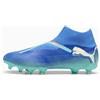 PUMA Scarpe da calcio senza lacci FUTURE 7 MATCH+ FG/AG, Blu/Verde/Bianco/Altro