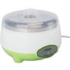 Mumusuki Yogurtiera, Macchina per Yogurt Greca Compatta da 15 W, Contenitore in Acciaio Inossidabile per Yogurt Verde Fai da Te Fatto in Casa (Spina Europea 220 V)