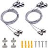 Tashce 4 Pezzi Cavetto in Acciaio Sospensione Inossidabile Kit, Cavo di Regolabile in Acciaio per Appendere Leggeri,Lampada a Sospensione Kit Universale Cavi Kit Universale Cavi per Montaggio 1.5mm*1m