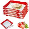 HUIKUANGEU Unità di Contenitori Alimentari per Salumi Fresh,5 Pezzi Contenitori per Affettati Fresh, Set di Scatole per Affettati,Contenitore per Affettati Frigorifero Vaschette,Affettati da Frigo.