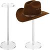 XSEXO Espositore per cappelli in acrilico trasparente da 12 pollici per esposizione, espositore per cappelli con base rotonda