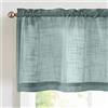 Vangao Tende Cucina Corta per Interni in Voile Tulle Moderne 130 x 40 cm 1 pannello Verde Mint Tende Finestra per camera da letto Soggiorno Country con passanti Semitrasparenti