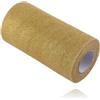 KUIDAMOS Rotolo di tulle scintillante dorato tulle glitterato oro 6 pollici x 25 metri, rotolo di nastro di tulle, nastro di tule, oro e lustrini, per decorazione di Cintas