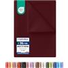 Utopia Bedding - Lenzuolo piano sopra senza elastico - Una Piazza e Mezza 225 x 255 cm - Certificato OEKO-TEX - Morbido poliestere spazzolato - Microfibra - Lenzuolo piano - Bordeaux