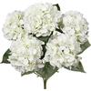 Hollyone Fiori di Ortensie Artificiali Bianche, Grandi Bouquet di Ortensie Finte in Seta per Decorazioni Domestiche, Composizioni Floreali, Matrimoni, Bouquet, Soggiorno, Decorazioni per Centrotavola