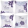 XIEJINJIA Morbido Velluto Stampa Fiore Copricuscini Decorativo Moderna Quadrato Daisy Federe per Cuscini Caso per Soggiorno Divano Camera da letto Auto 45 x 45 cm Set di 4