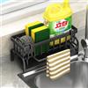 BRYN Porta Spugne Lavello Cucina, Supporto Spugne Inossidabile con Porta Strofinacci, Organizer Lavello Cucina, per Accessori da Cucina, Spugna, Spazzola, Sapone per Piatti, Bagno (Nero)