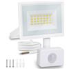 Aigostar Faro LED Esterno con Sensore di Movimento PIR, 20W 1650lumen, Bianco Naturale 4000k, IP65 Impermeabile per Giardino, Cortile, Patio, Garage