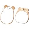 wocpvm 2 Specchio per Cameretta Bambina Specchio da Scrivania Con Supporto Rimovibile Specchio Bambini Grazioso Orso - Stile Carino per Soggiorno Della Camera da Letto