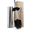 Ovimar Scopino Laeso | Scopino in Silicone Argento | Acciaio Inox con Coperchio | Design Elegante per Bagno e Toilette