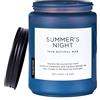 M&SENSE Candela profumata Notte d'estate, candela in cera naturale per la casa, 2 stoppini, 550g, fino a 110 ore di combustione, unisex
