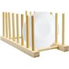 Jagowa Portapiatti in bambù, con supporto per piatti in legno, supporto per coperchio per pentole, scolapiatti, armadio da cucina, organizer per ciotola