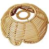 EKOKIM Rattan Paralume, Fiore Forma Lampadario Paralume Tessuto Illuminazione A Sospensione Lampada da Soffitto per Chalet Copertura Luce (Marrone)