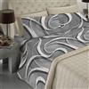 BANZAII TEXTILE INNOVATOR ONLINE Banzaii - Completo Lenzuola Matrimoniale Maxi In Microfibra Made In Italy Con Angolo h 30 cm Nicole Grigio