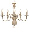 homiuse Candelabro Stile Anticato Bianco 5 Lampadine E14 Lampadario Camera Da Letto Lampadario Soggiorno Lampadario Cucina Lampadario Cameretta Lampadario Moderno Lampadario Vintage