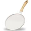 JEETEE Padella Pancake 24 cm, Granito-Antiaderente Rivestimento, Compatibile Tutti Fornelli y Induzione, Senza PFOA, Beige