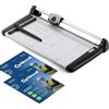 CGOLDENWALL Taglierina per Carta Industriale A3 con Capacità di 15 Fogli, con Righello Laterale, Griglia di Misurazione A3-A6 e Protezione di Sicurezza, Trimmer per Carta, Foto, Carta Artigianale, PVC