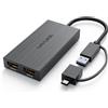 WAVLINK Adattatore Doppio Display USB 3.0 a HDMI,da USB A o USB C a HDMI per Doppio Monitor,Compatibile Thunderbolt 3/4,Doppio 1080P@60Hz per Windows,Mac OS,NON Supporto per Linux e iPad OS