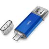 Dyunmto Chiavetta USB C 128 GB, 2 en 1 OTG Pen Drive USB Tipo C Penna USB Metallo Pennetta USB 128 Giga, Portable Chiavette USB per PC/Laptop/Tablet, Auto, TV, Type C Smartphone