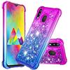 SIMao Silicone Custodia per Samsung Galaxy M20 Cover Glitter Liquido Floating Sabbie Mobili Custodia Morbido TPU Silicone Case Antiurto Cover Brillantini Liquido Quicksand Pendenza Custodia