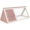 HOMIUSE Conigliera per Esterni in Legno Bianco e Marrone 98x50x41 cm Gabbia Piccoli Animali Facile Manutenzione Casetta per Cavie Gioco Conigli Spazio di Movimento Allenamento