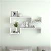 FIRBNUS Mensole Da Muro Design 100x15x20 cm Mensole Cameretta Cubi Da Parete Libreria Scaffale Mensole Angolari Per Muro Libreria Verticale Bianco