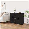 Hovothy Credenza 91x29,5x65cm Nero Legno Multistrato Libreria Industriale Mobile Scarpiera Consolle Ingresso Moderno Cabina Armadio Angolare Vetrinetta Per Collezionismo Madia Cucina