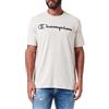 Champion Legacy American Tape - S-S Crewneck T-Shirt, Grigio Argento, M Uomo FW23