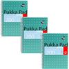 Pukka Pad, Jotta, quaderno a spirale, con carta 80 g/mq, a righe, 200 pagine, formato A5, rif. JM021 (confezione da 3) 3 DESIGN 1