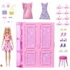 Mattel HXD58 Barbie Armadio dei sogni richiudibile e trasportabile con bambola e