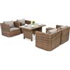 Mobili da giardino in rattan sintetico Roma Premium 4 Garden Point marrone