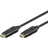 goobay 61283 - Cavo HDMI ad alta velocità a 360° con Ethernet/HDMI maschio a 360° tipo A/connettore HDMI girevole fino a 4K@60Hz (Ultra HD 2160p)/spina dorata/1,5 metri