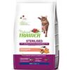 Natural Trainer Trainer Sterilised Salmone 10kg Crocchette Gatti Adulti