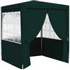 vidaXL Gazebo Professionale con Pareti Tenda per Feste Tendone Copertura Telo di Protezione Padiglione per Eventi 2,5x2,5 m Verde 90 g/m²
