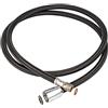 tecuro, Tubo doccia di ricambio M15/1 x 1/2 dado conico x 150 cm - Nylon nero
