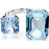 SWAROVSKI ANELLO APERTO MILLENIA, TAGLIO OTTAGONALE BLU, 60