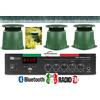 Skytec IMPIANTO AUDIO DA GIARDINO PER ESTERNO TENUTA STAGNA IPX5 AMPLIFICATORE 4 CASSE