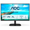 AOC AOC 27B2H - Monitor a LED - 27 - 1920 x 1080 Full HD (1080p) @ 75 Hz - IPS - 250 cd/m² - 1000:1 - 7 ms - HDMI, VGA - nero 27B2H-OUT