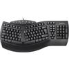 Perixx PERIBOARD-512 Tastiera Split Ergonomica Cablata USB, Design Suddiviso, con 7 Tasti Multimediali e Poggiapolsi Incorporato, QWERTY Italiana, Nera